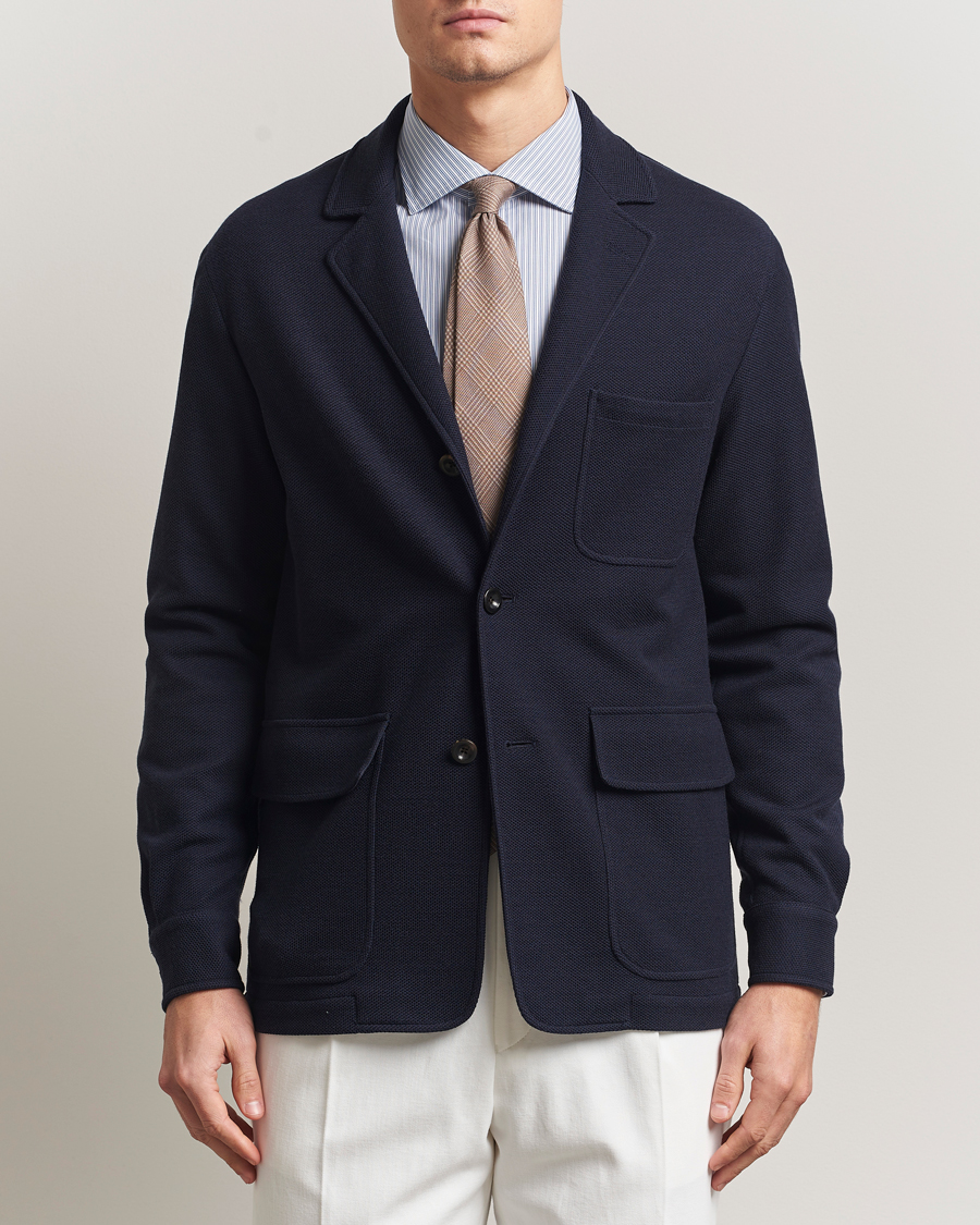 Hombres | Blazers | Ralph Lauren Purple Label | Wool/Cotton Jacket Chairman Navy