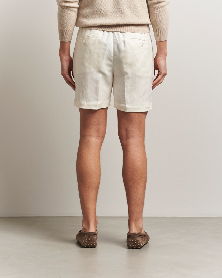 Hombres | Pantalones cortos | Ralph Lauren Purple Label | Silk/Linen Drawstring Shorts Cream