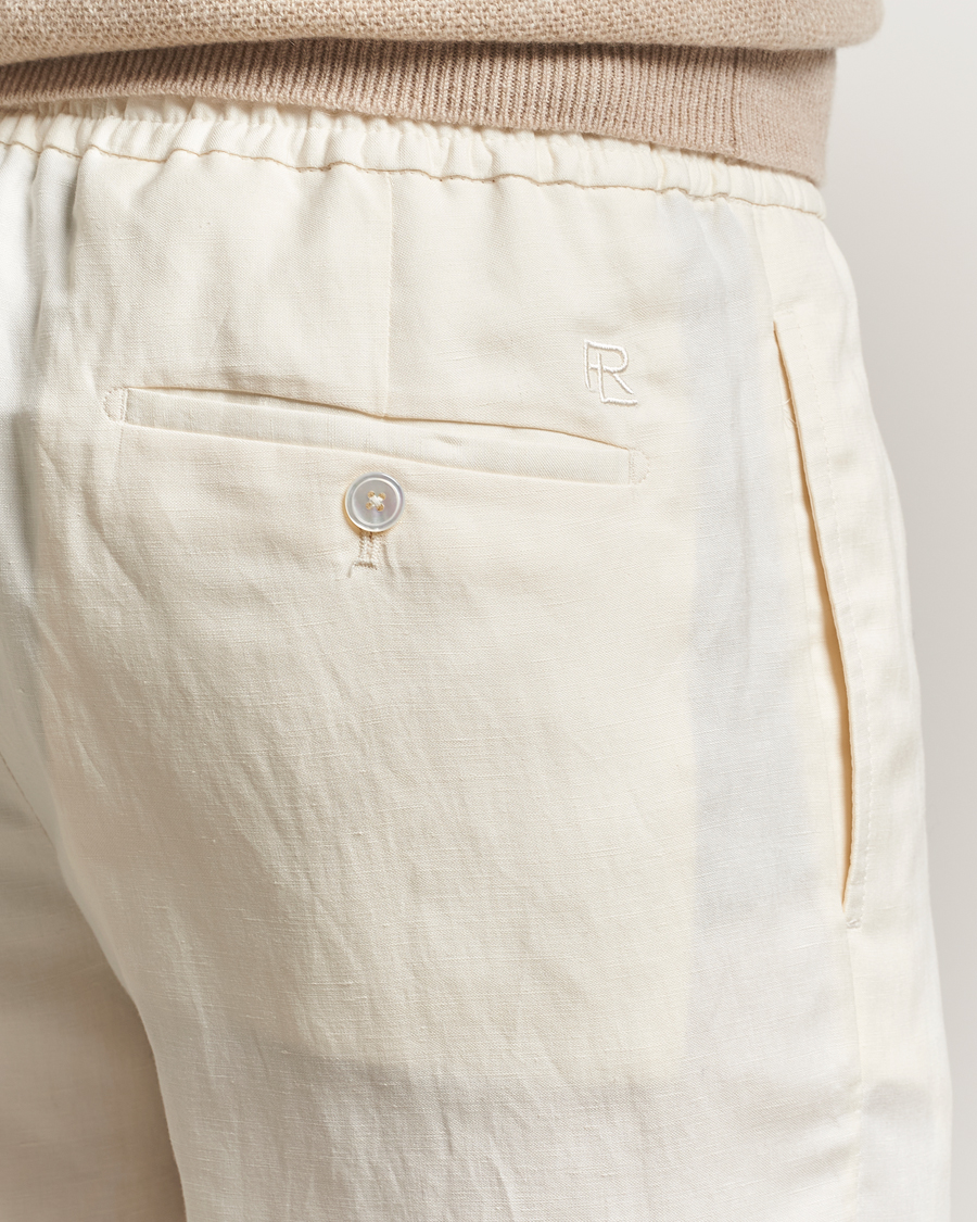 Hombres | Pantalones cortos | Ralph Lauren Purple Label | Silk/Linen Drawstring Shorts Cream