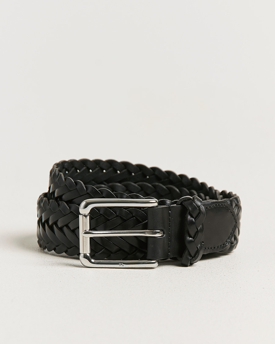Hombres | Cinturones | Ralph Lauren Purple Label | Braided Belt Black Vachetta