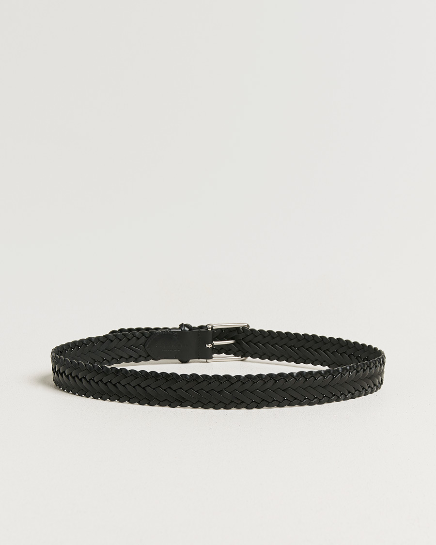 Hombres | Cinturones | Ralph Lauren Purple Label | Braided Belt Black Vachetta