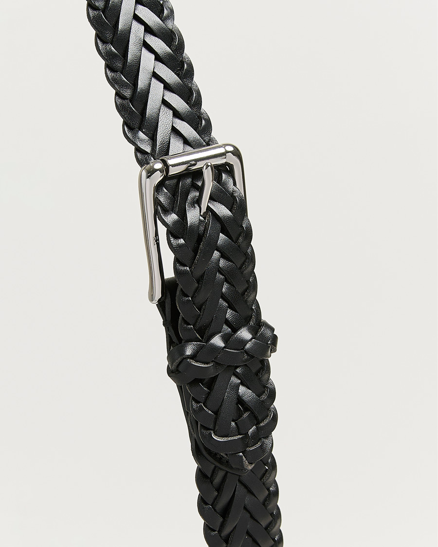 Hombres | Cinturones | Ralph Lauren Purple Label | Braided Belt Black Vachetta