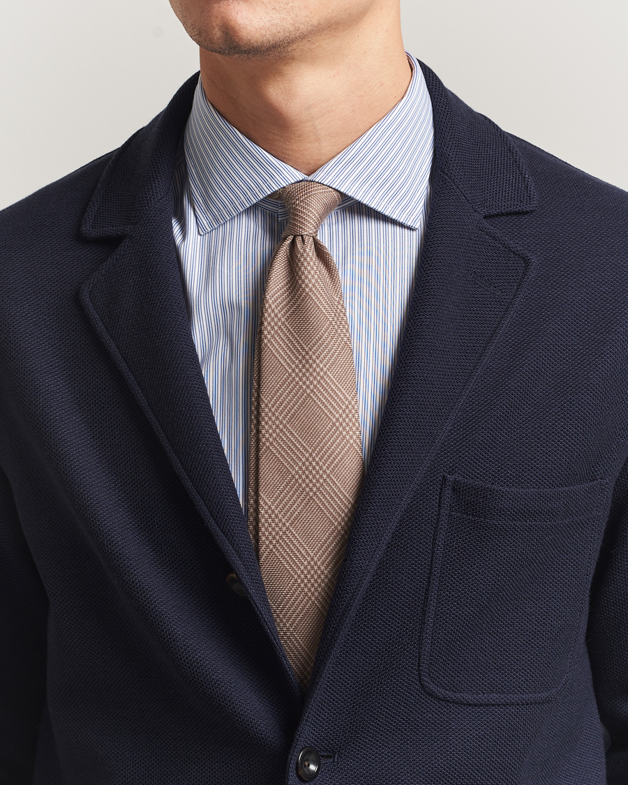 Hombres | Corbatas | Ralph Lauren Purple Label | Glenplaid Silk Tie Beige