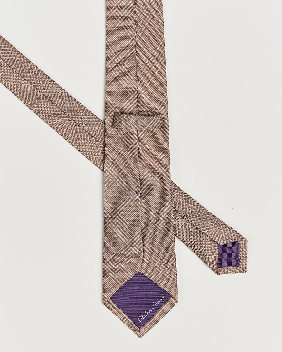 Hombres | Corbatas | Ralph Lauren Purple Label | Glenplaid Silk Tie Beige