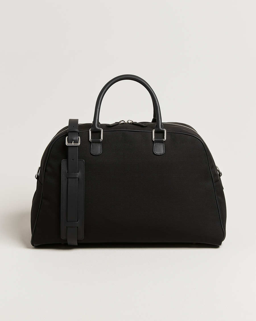 Hombres | Bolsos | Anderson's | Balistic Nylon/Leather Weekendbag Black