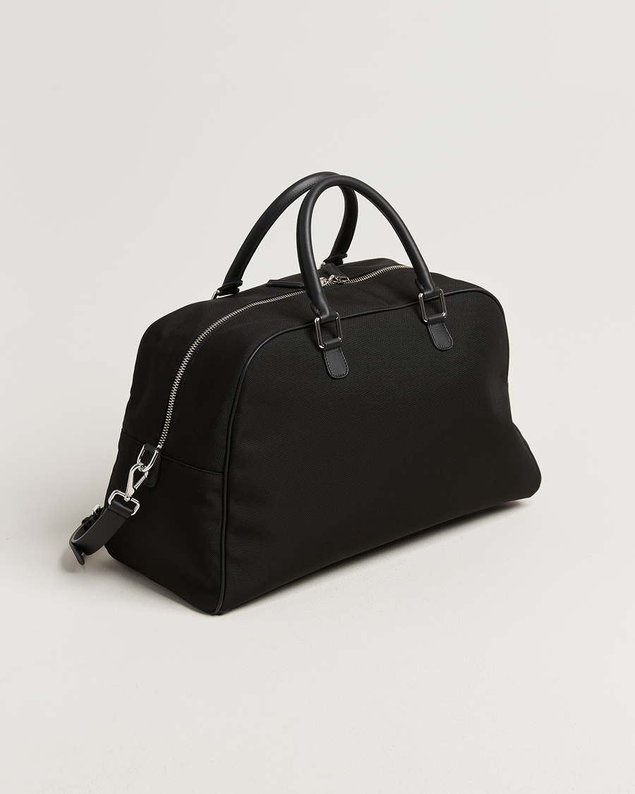 Hombres | Bolsos | Anderson's | Balistic Nylon/Leather Weekendbag Black