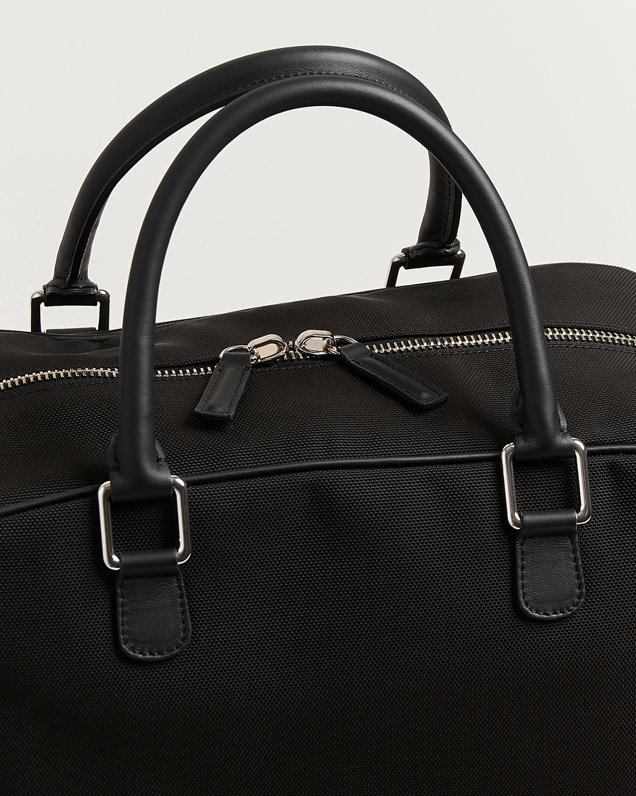Hombres | Bolsos | Anderson's | Balistic Nylon/Leather Weekendbag Black