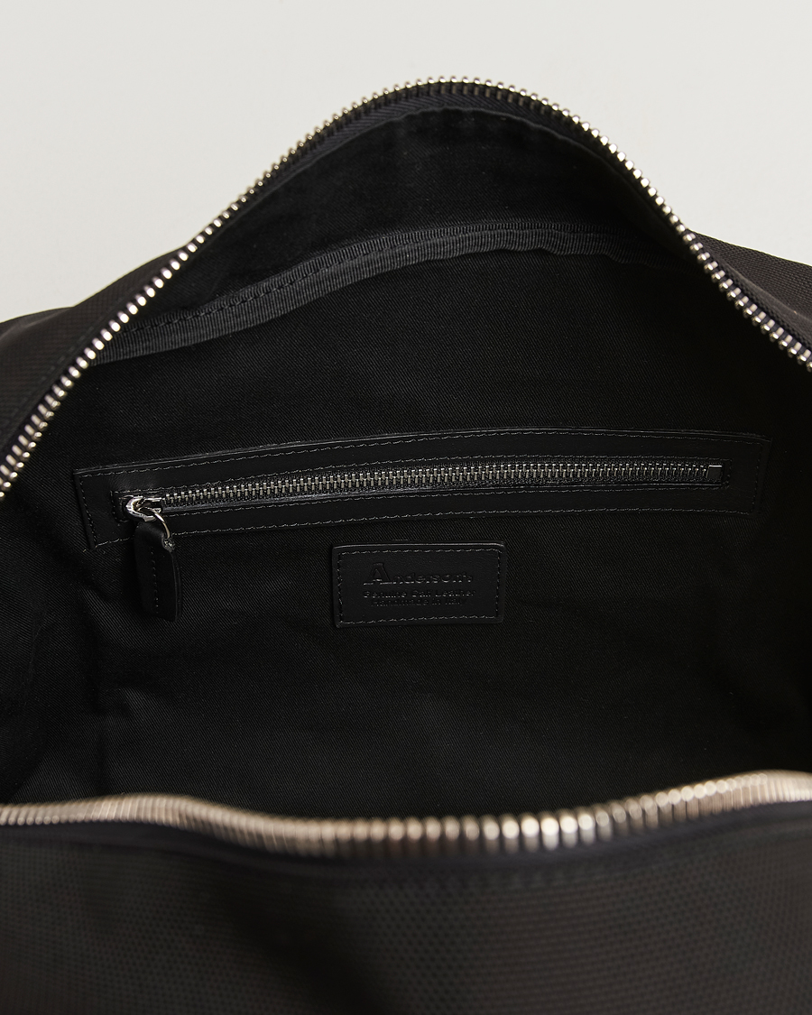 Hombres | Bolsos | Anderson's | Balistic Nylon/Leather Weekendbag Black