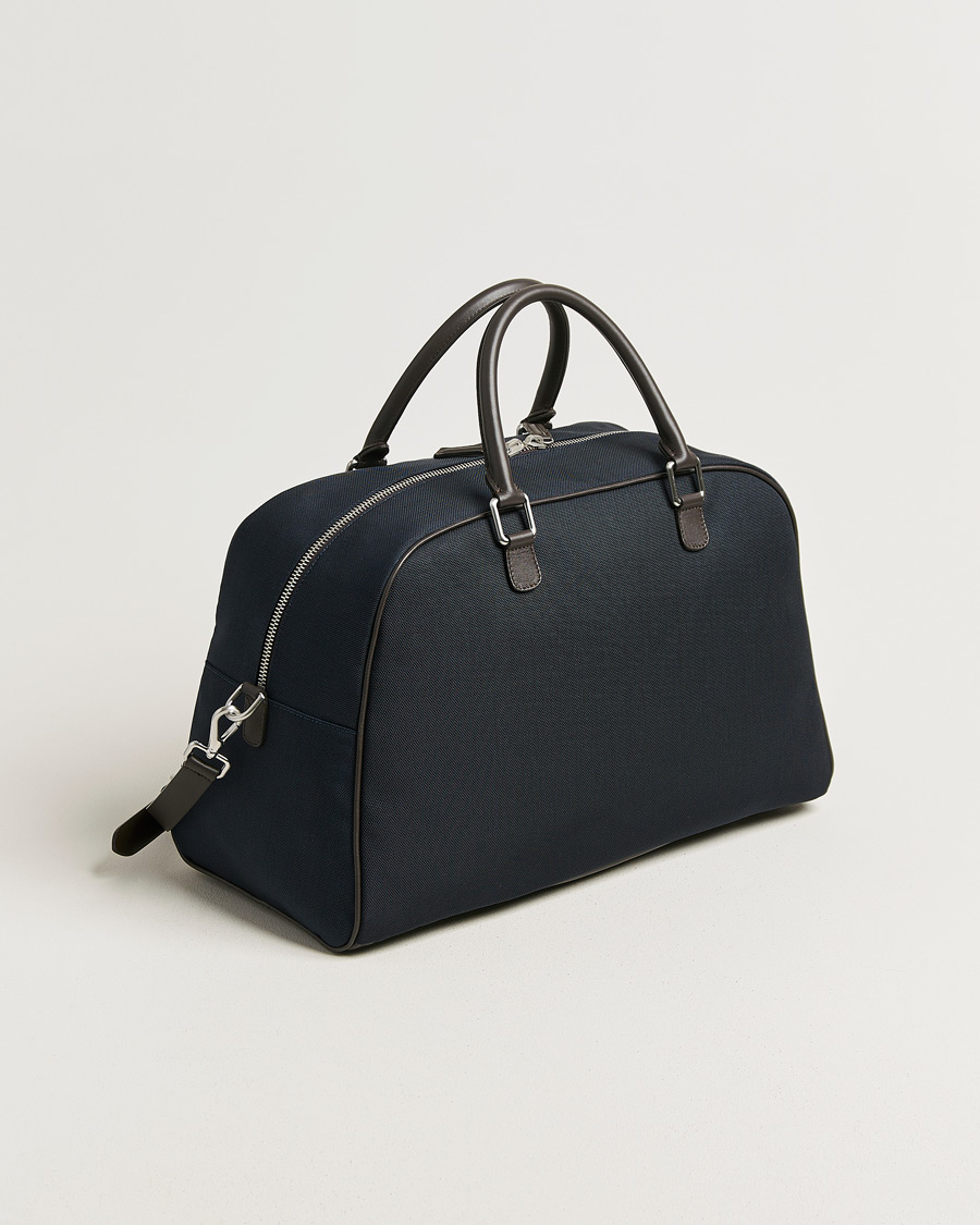 Hombres | Bolsos | Anderson's | Balistic Nylon/Leather Weekendbag Navy