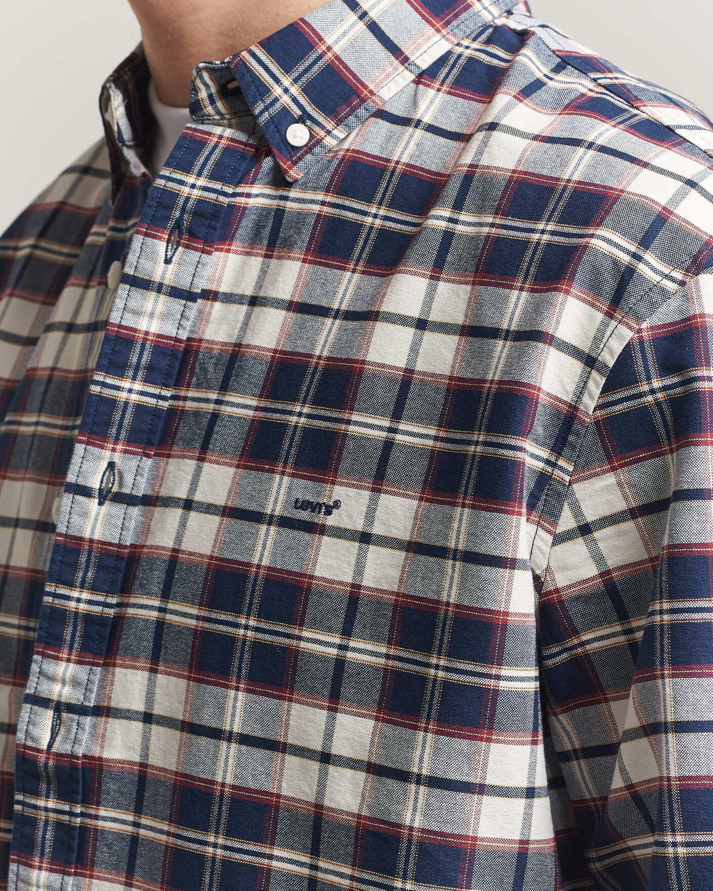 Hombres | Camisas | Levi's | Cotton Checked Shirt Dress Blues