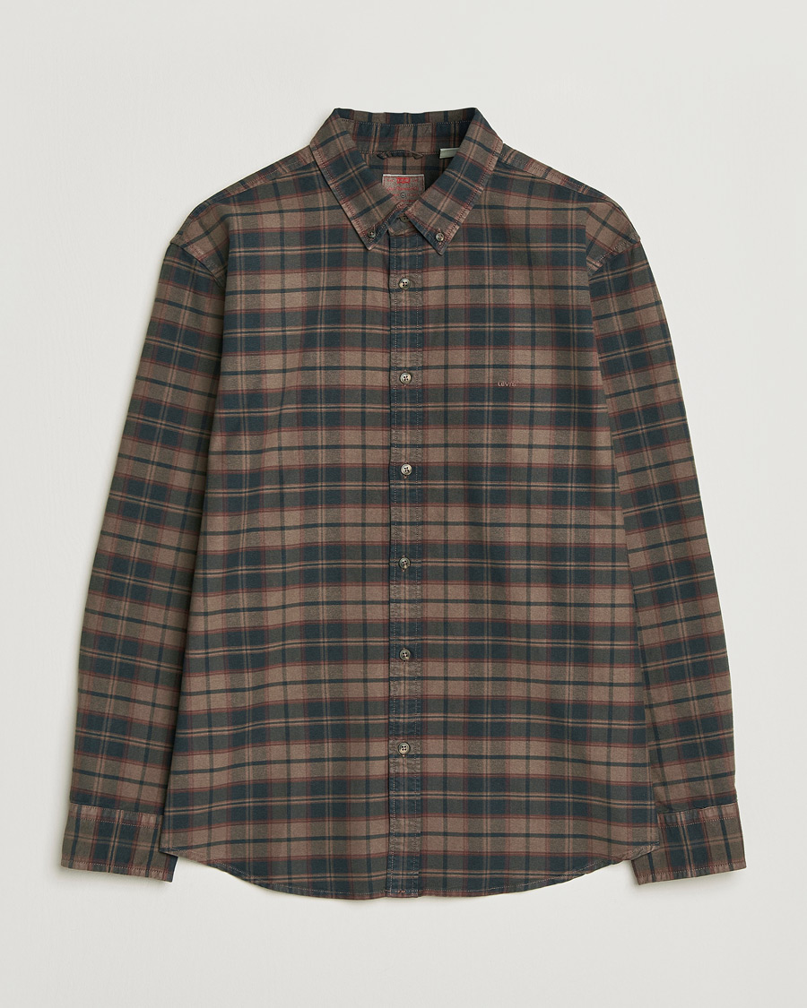 Hombres | Camisas | Levi's | Cotton Checked Shirt Chocolate