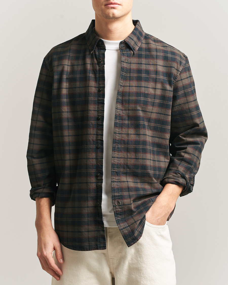 Hombres | Camisas | Levi's | Cotton Checked Shirt Chocolate