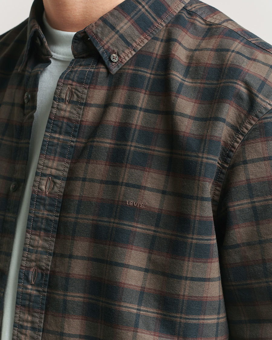 Hombres | Camisas | Levi's | Cotton Checked Shirt Chocolate