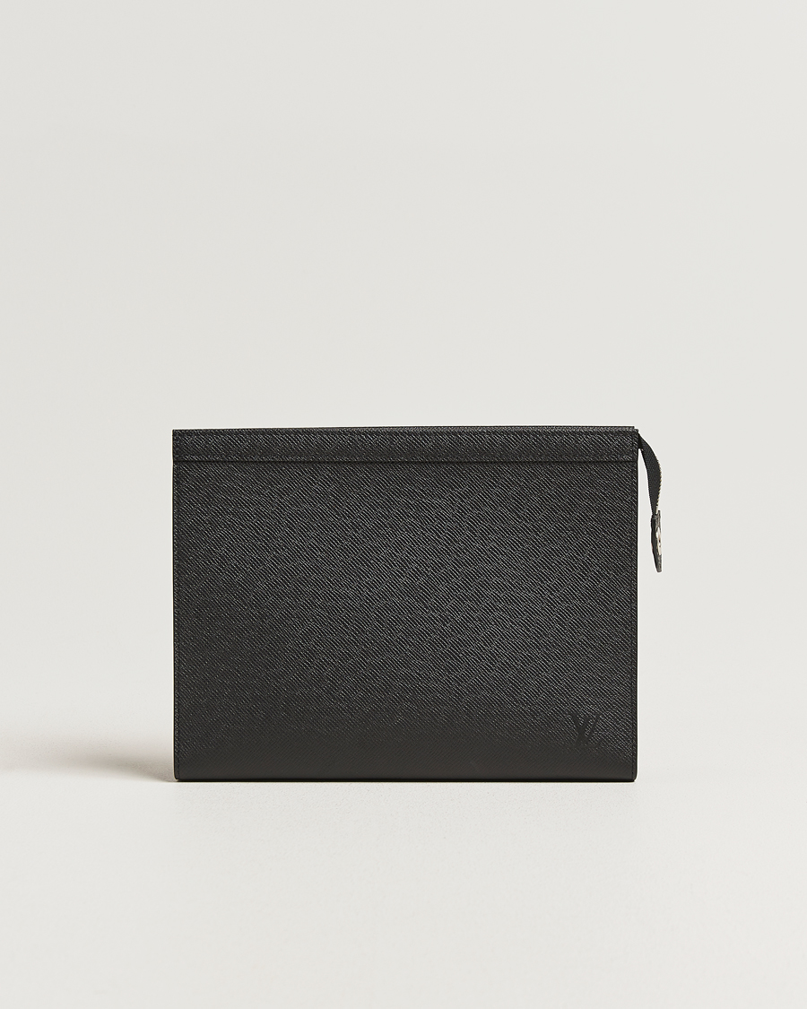 Hombres | Pre-Owned & Vintage Bags | Louis Vuitton Pre-Owned | Pochette Voyage Taiga MM Black