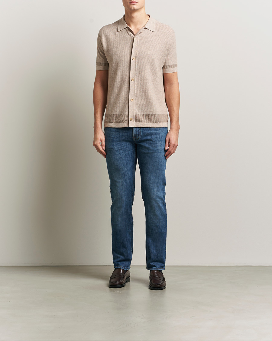 Hombres | Camisas | Brioni | Cotton/Linen Cuban Shirt Beige