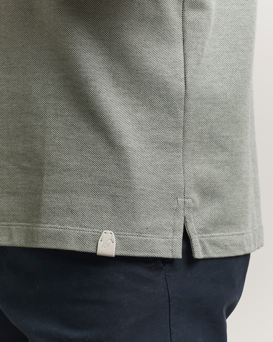 Hombres | Polos | Brioni | Short Sleeve Cotton Piquet Polo Light Green