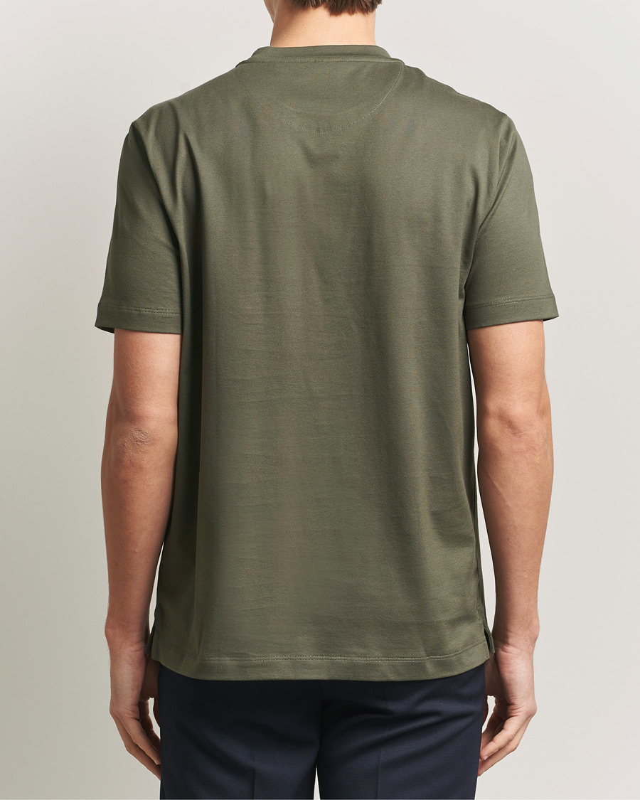Hombres | Camisetas | Brioni | Short Sleeve Cotton T-Shirt Military