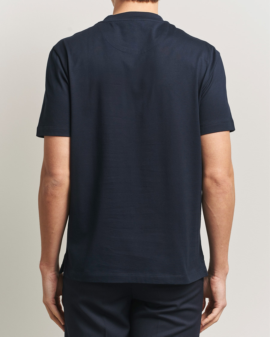 Hombres | Camisetas | Brioni | Short Sleeve Cotton T-Shirt Navy
