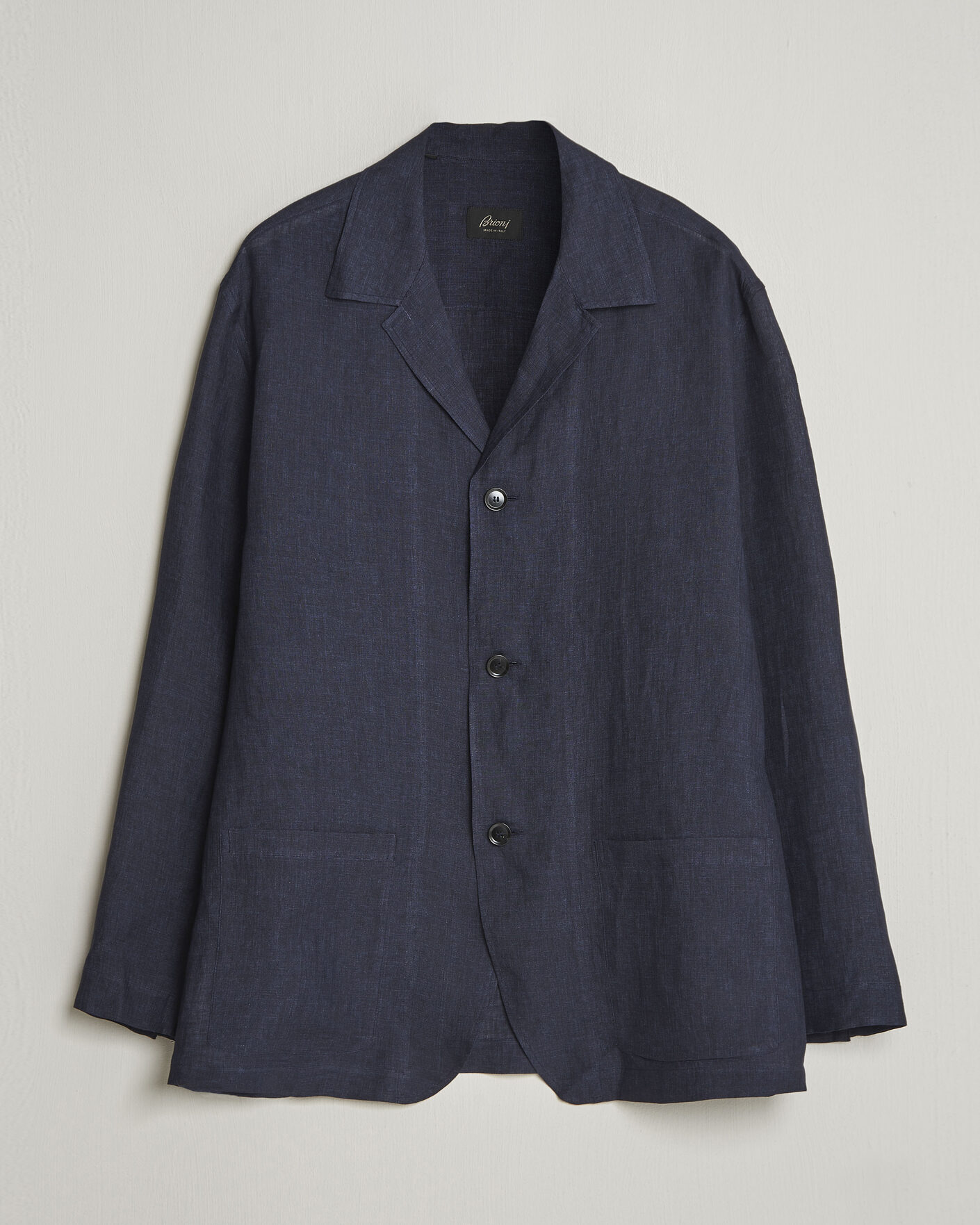 Hombres | Camisas | Brioni | Linen Shirt Blazer Navy