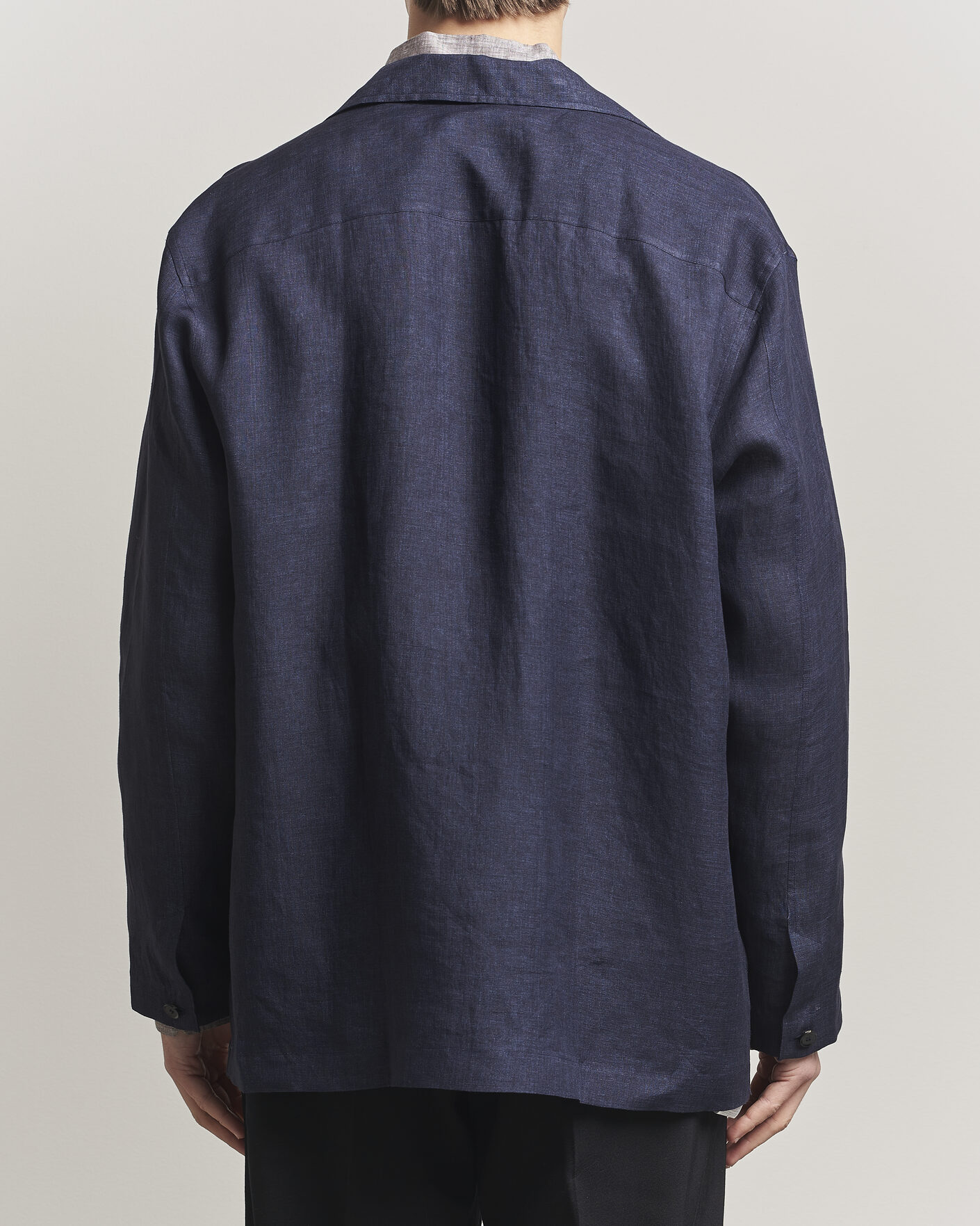 Hombres | Camisas | Brioni | Linen Shirt Blazer Navy