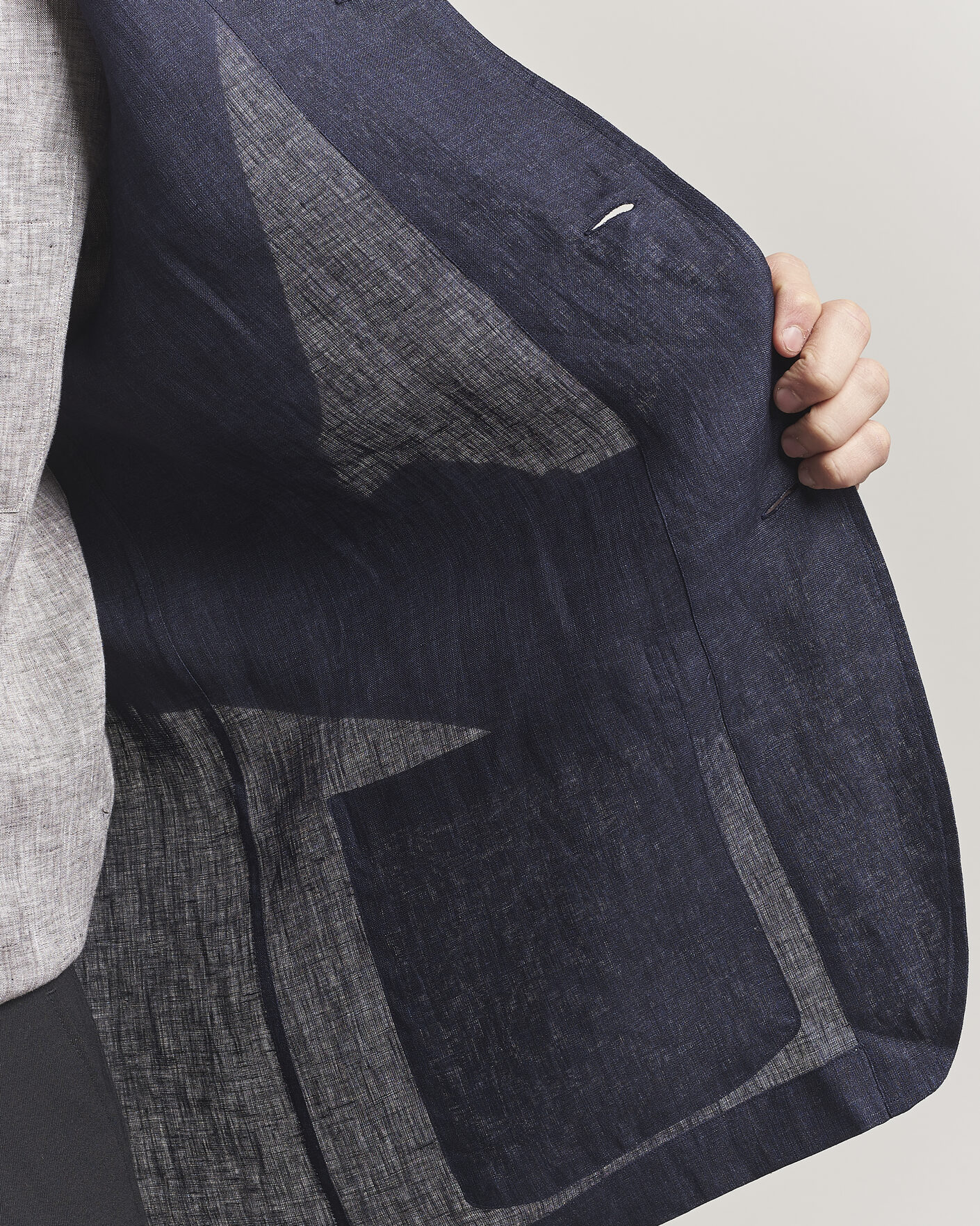 Hombres | Camisas | Brioni | Linen Shirt Blazer Navy