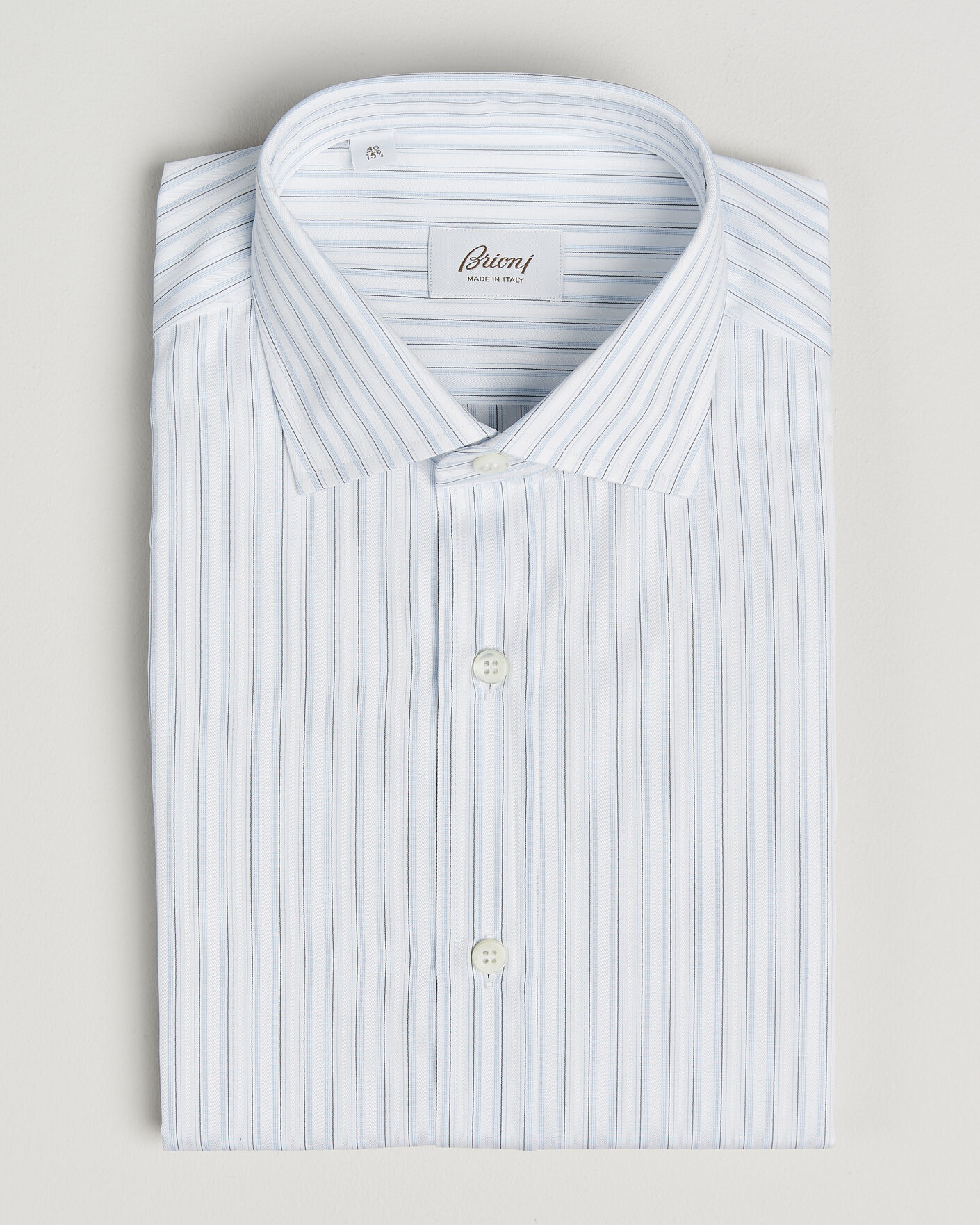 Hombres | Camisas | Brioni | Slim Fit Dress Shirt Light Blue Stripe