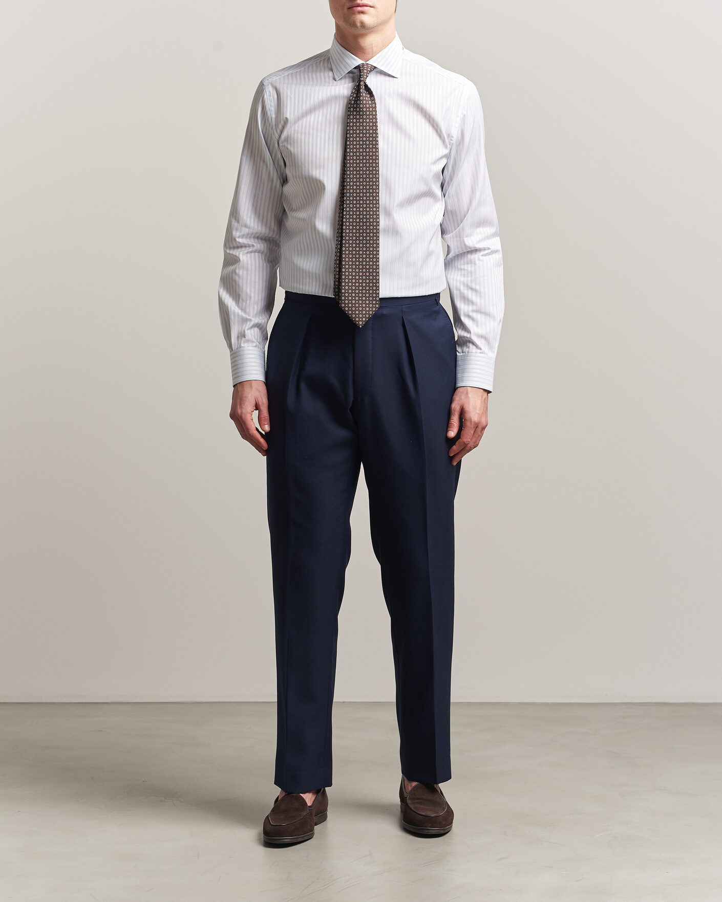 Hombres | Camisas | Brioni | Slim Fit Dress Shirt Light Blue Stripe