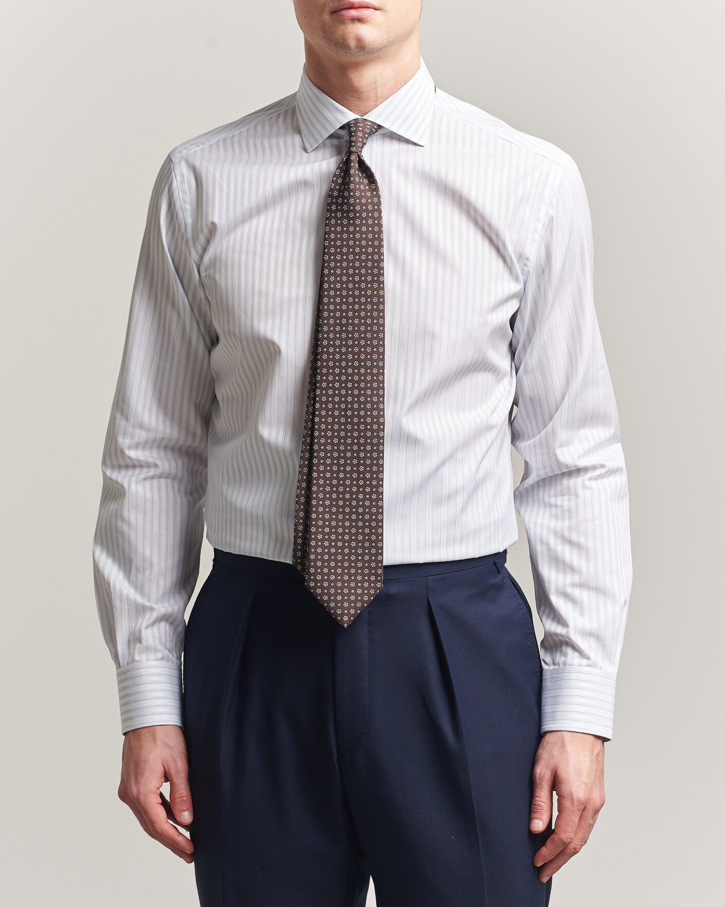 Hombres | Camisas | Brioni | Slim Fit Dress Shirt Light Blue Stripe