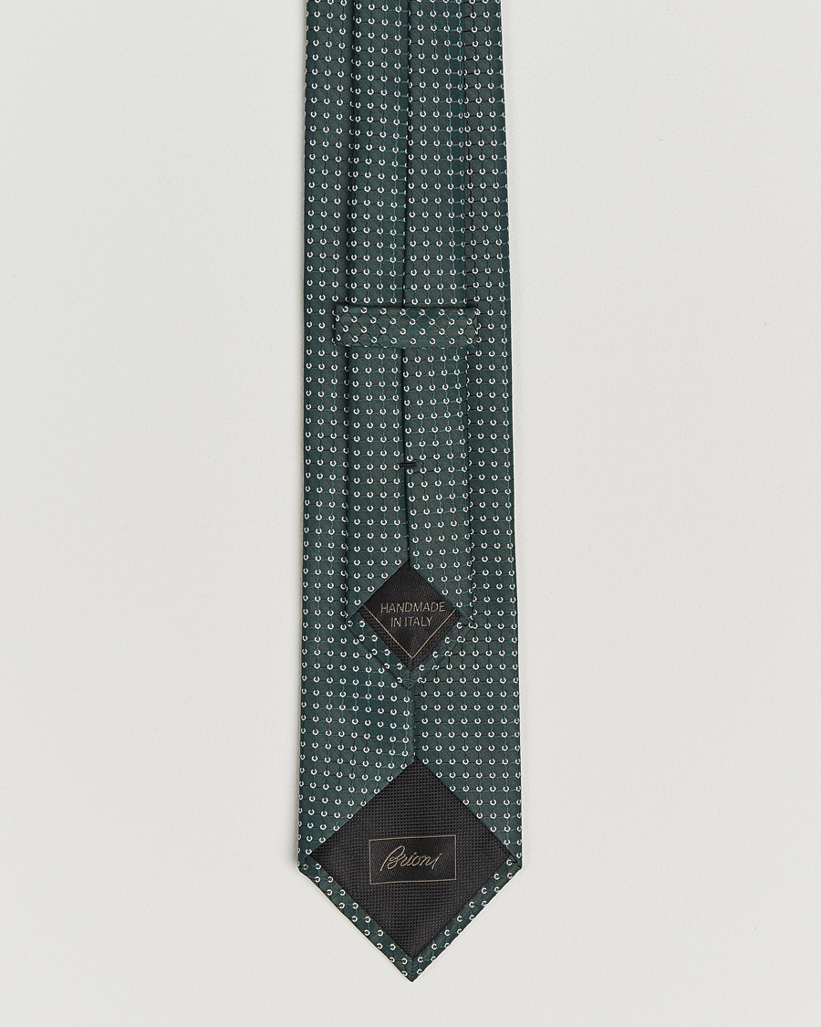 Hombres | Corbatas | Brioni | Microstructure Silk Tie Green