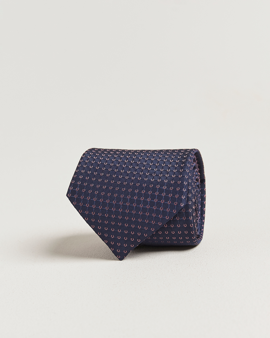 Hombres | Corbatas | Brioni | Microstructure Silk Tie Navy