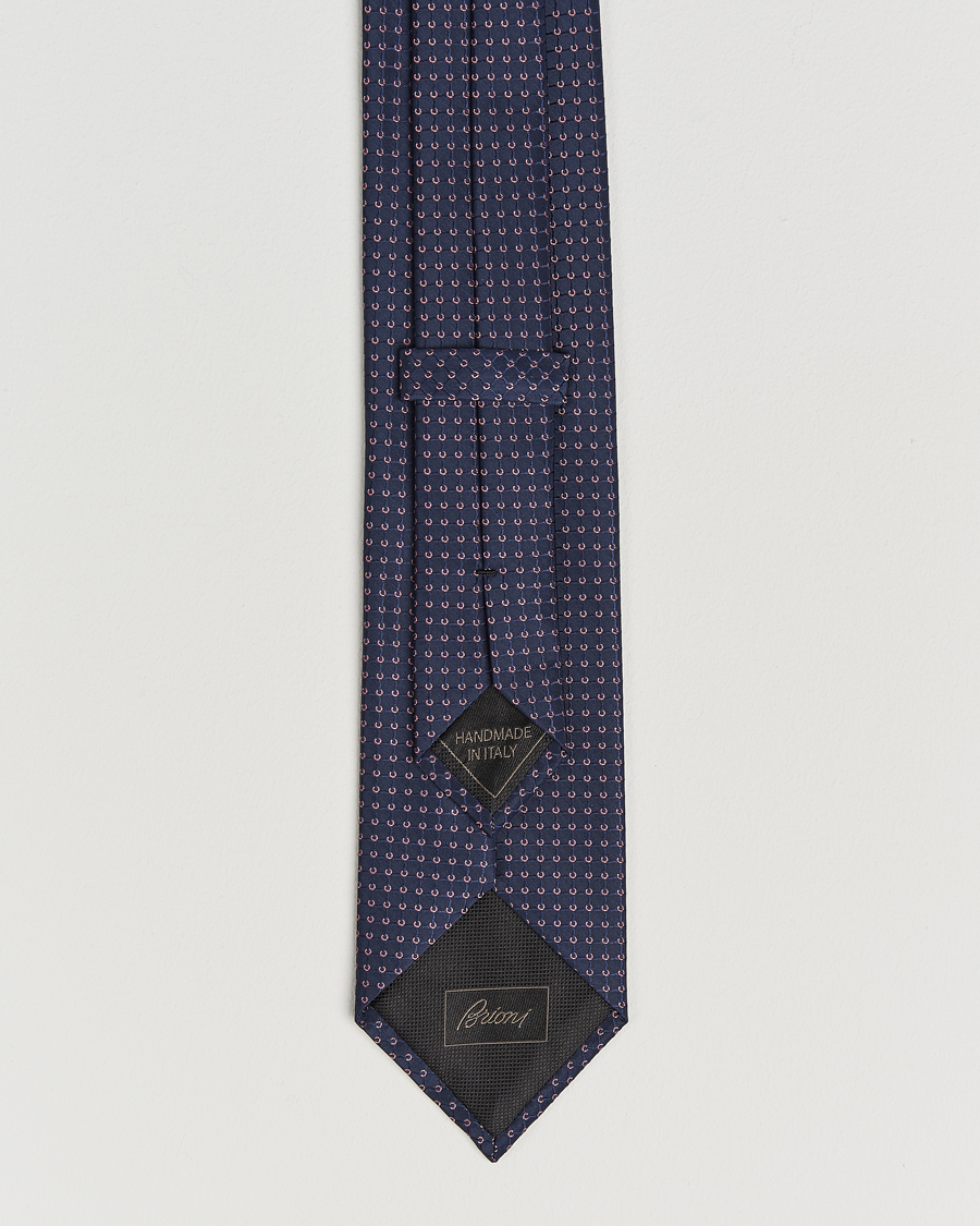 Hombres | Corbatas | Brioni | Microstructure Silk Tie Navy