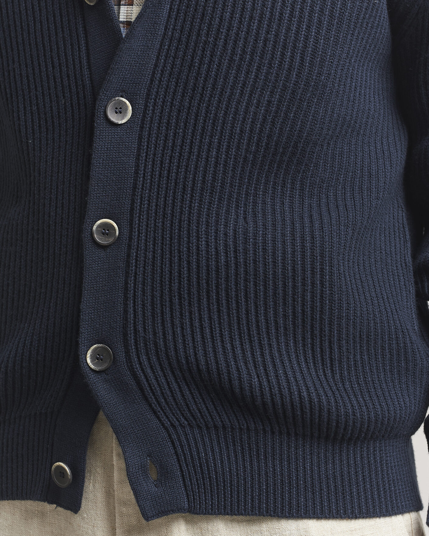Hombres | Jerséis y prendas de punto | Altea | Cotton/Cashmere Shawl Cardigan Navy