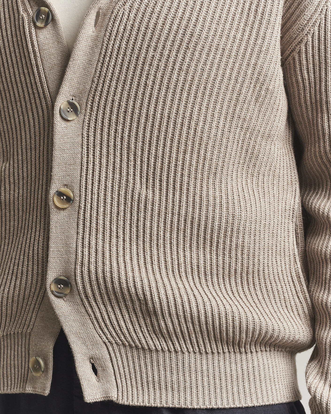 Hombres | Jerséis y prendas de punto | Altea | Cotton/Cashmere Shawl Cardigan Taupe