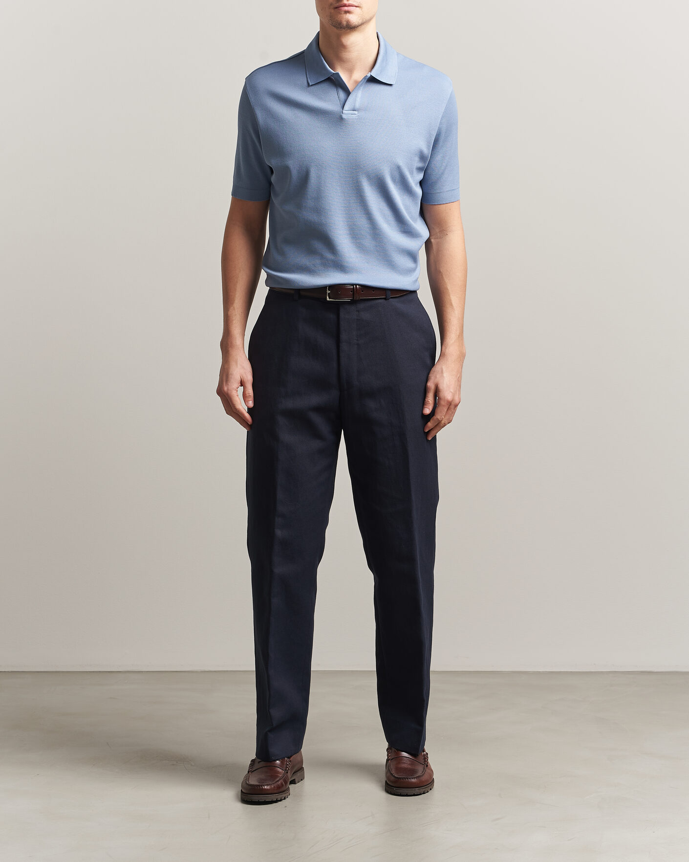 Hombres | Polos | Altea | Jersey Piquet Polo Light Blue