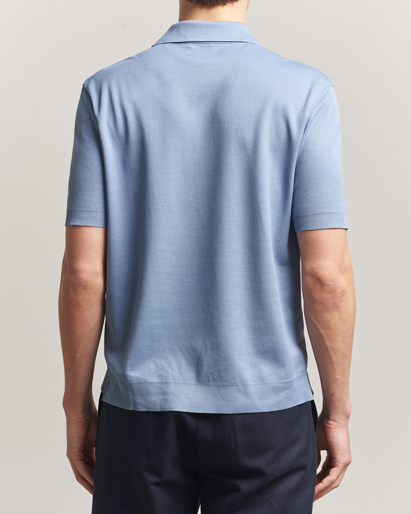 Hombres | Polos | Altea | Jersey Piquet Polo Light Blue