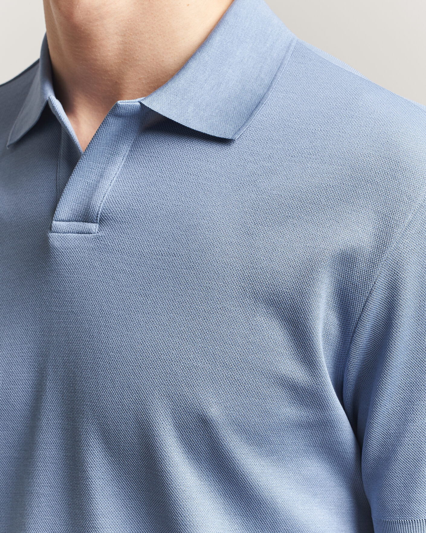 Hombres | Polos | Altea | Jersey Piquet Polo Light Blue