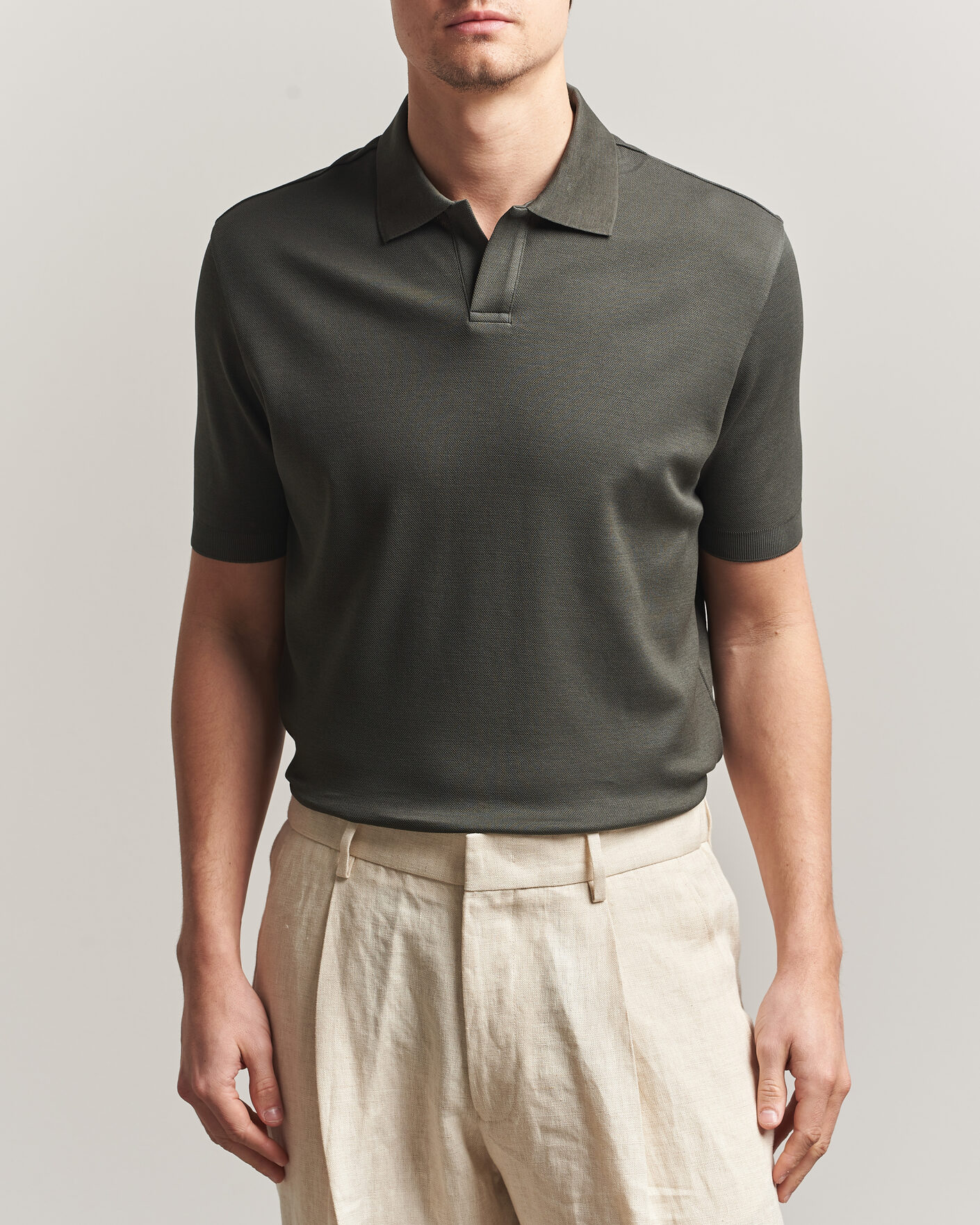 Hombres | Polos | Altea | Jersey Piquet Polo Dark Green