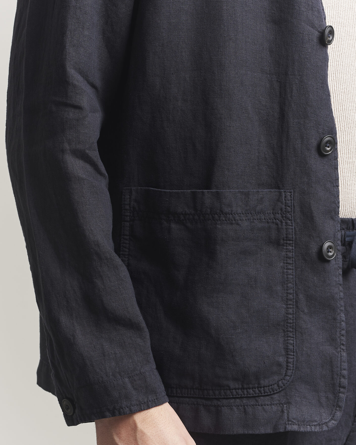 Hombres | Abrigos y chaquetas | Altea | Linen Chore Jacket Navy