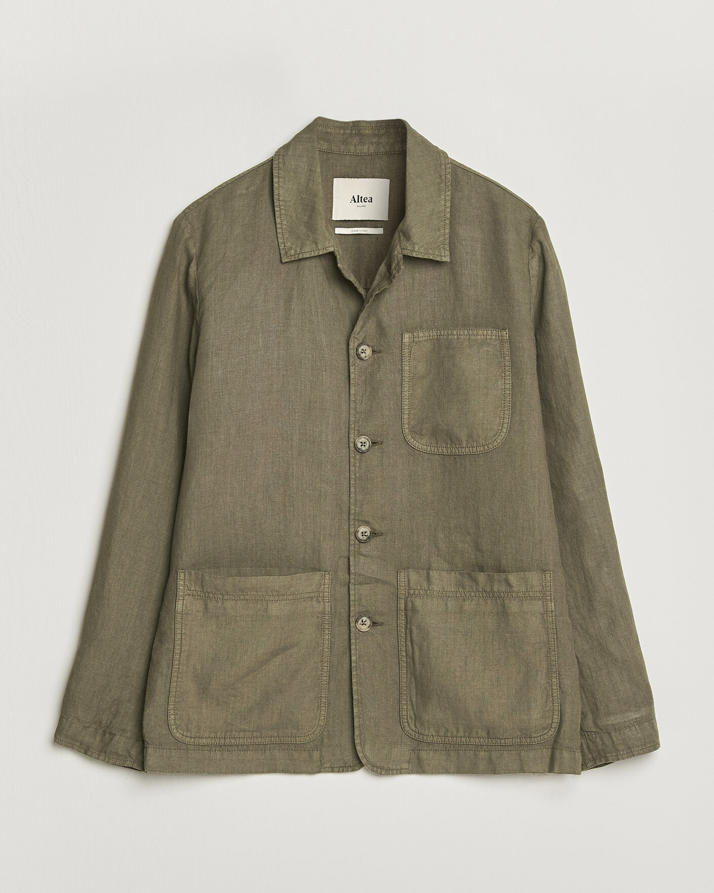 Hombres | Abrigos y chaquetas | Altea | Linen Chore Jacket Military