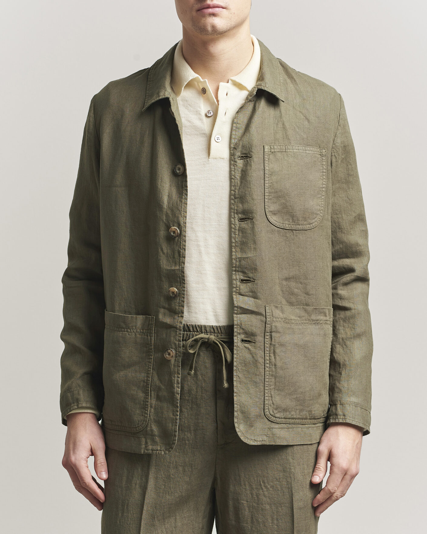 Hombres | Abrigos y chaquetas | Altea | Linen Chore Jacket Military