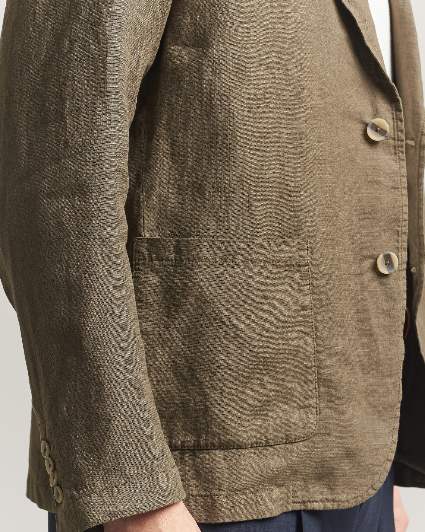 Hombres | Blazers | Altea | Linen Blazer Military