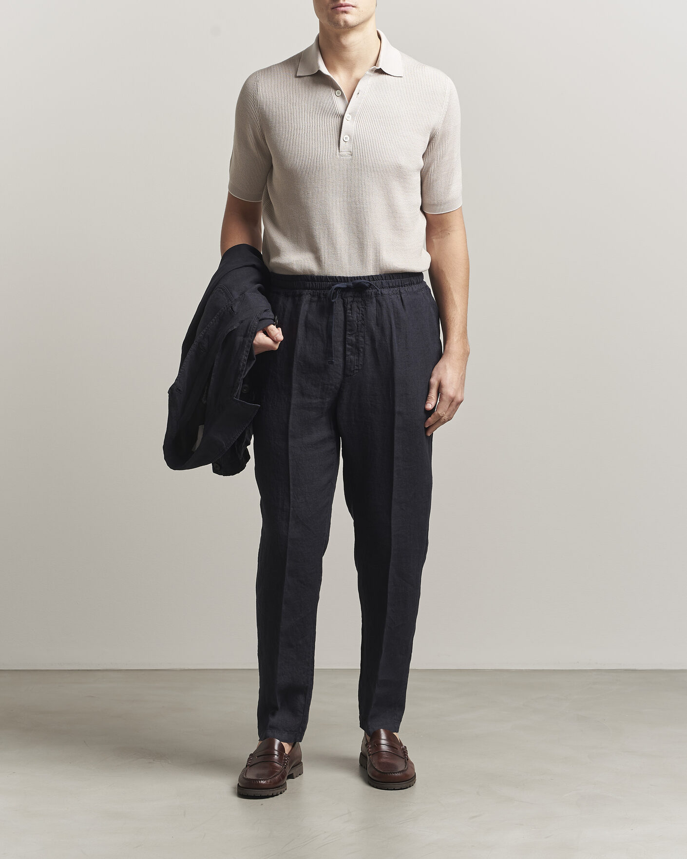 Hombres | Pantalones | Altea | Linen Pants Navy