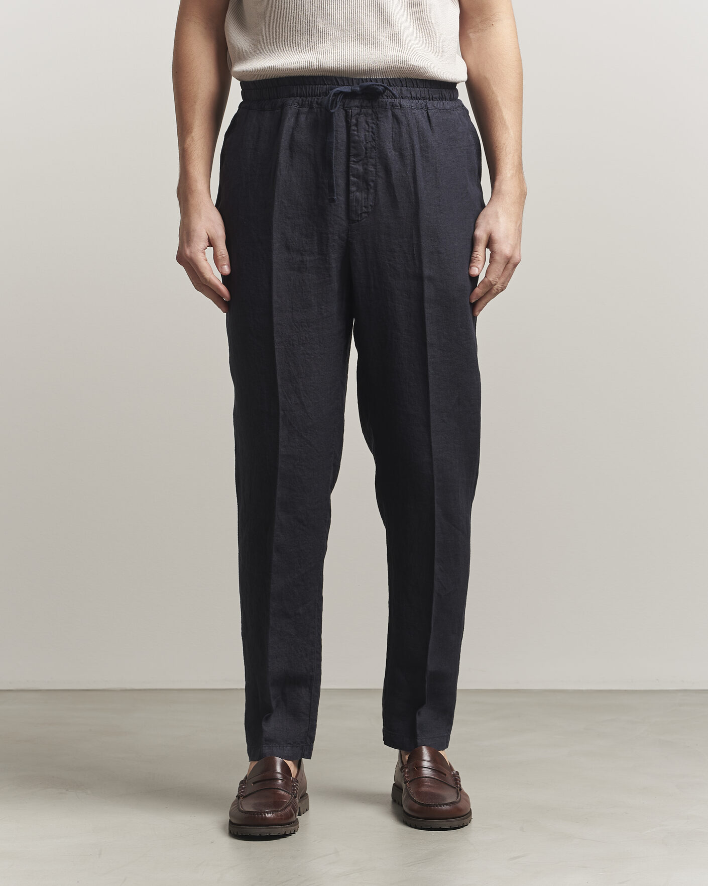 Hombres | Pantalones | Altea | Linen Pants Navy