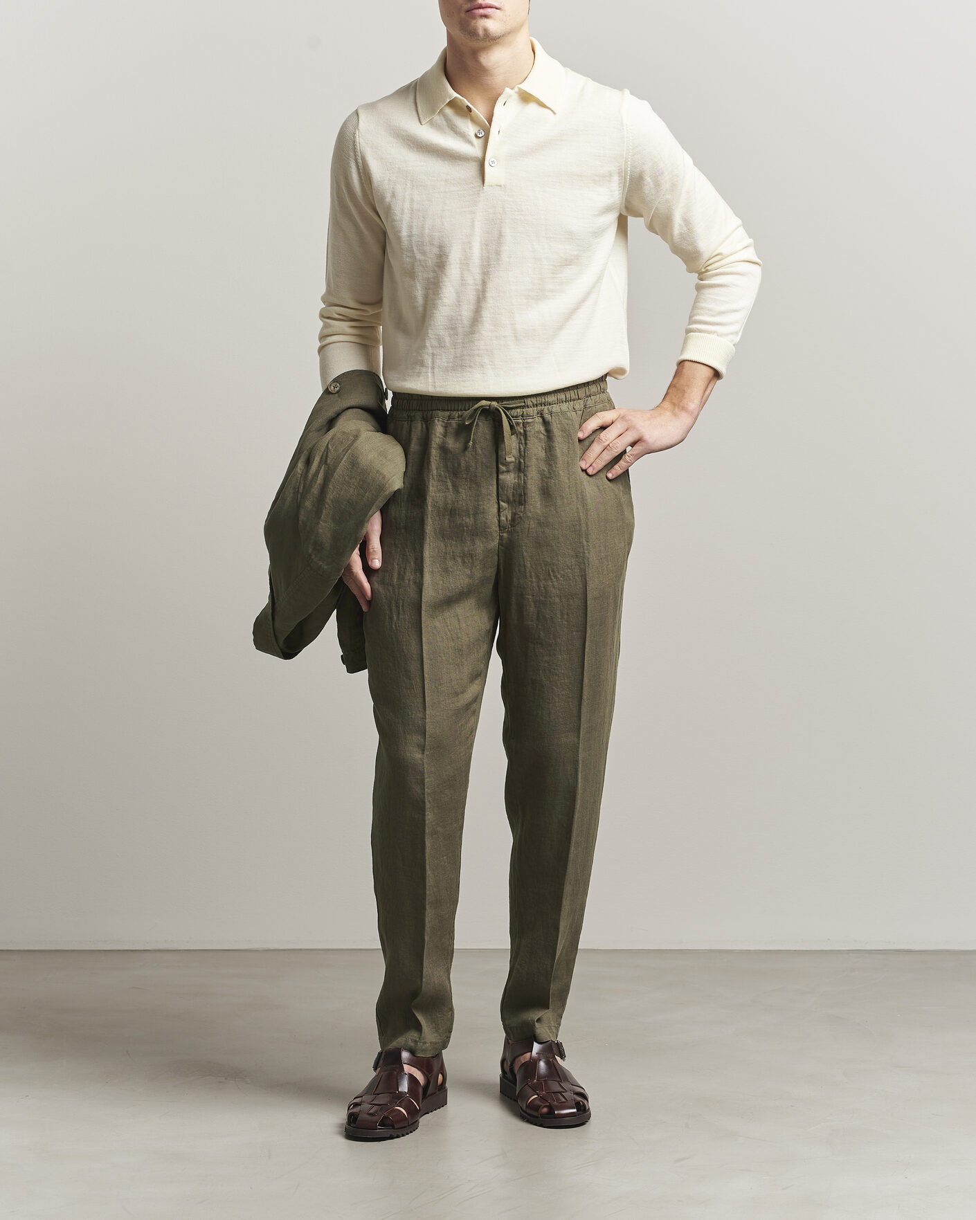 Hombres | Pantalones | Altea | Linen Pants Military