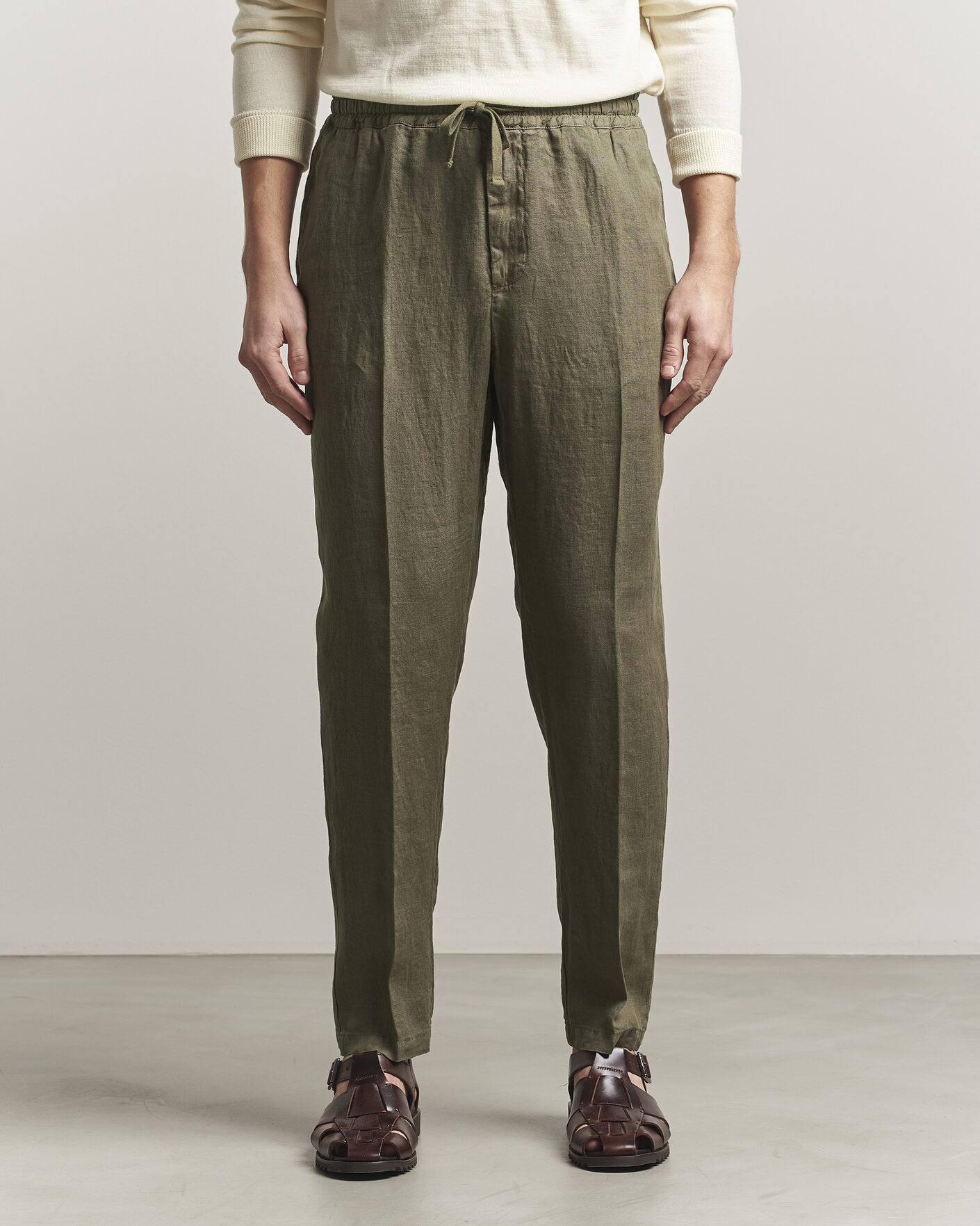 Hombres | Pantalones | Altea | Linen Pants Military