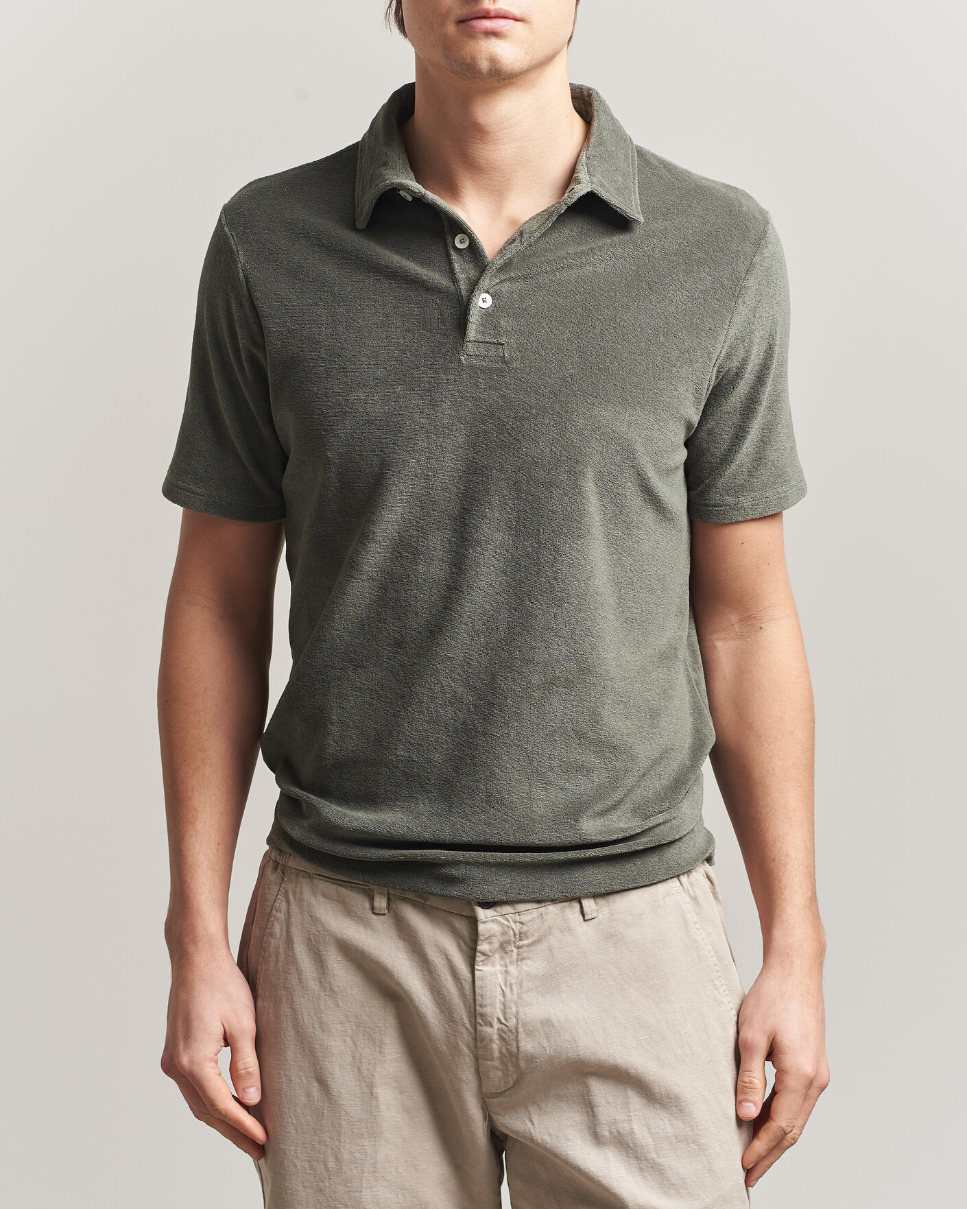 Hombres | Polos | Altea | Terry Cotton Polo Olive