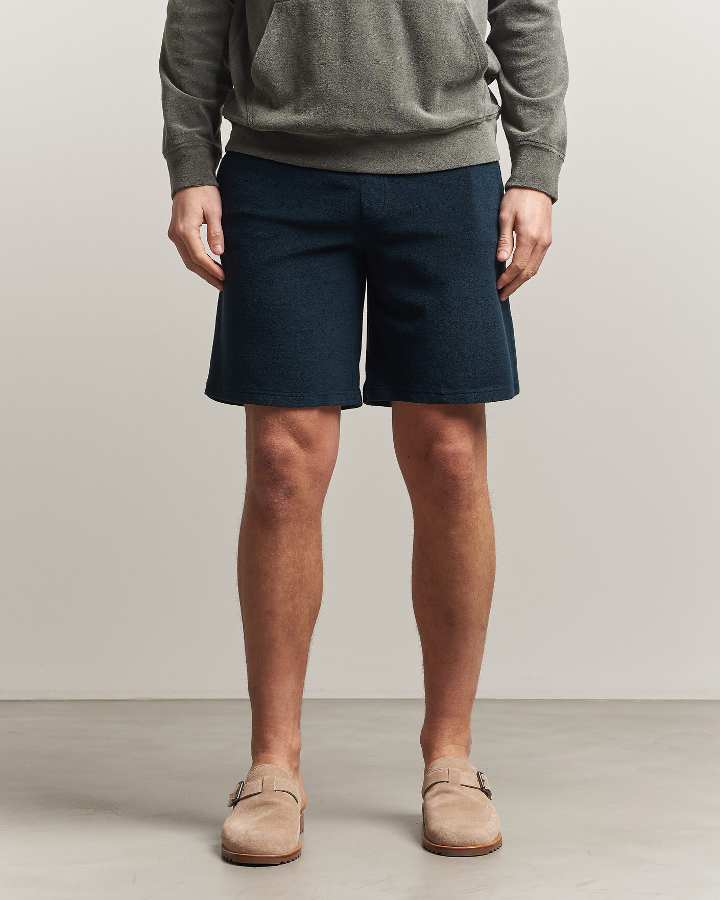 Hombres | Pantalones cortos | Altea | Terry Drawstring Shorts Navy