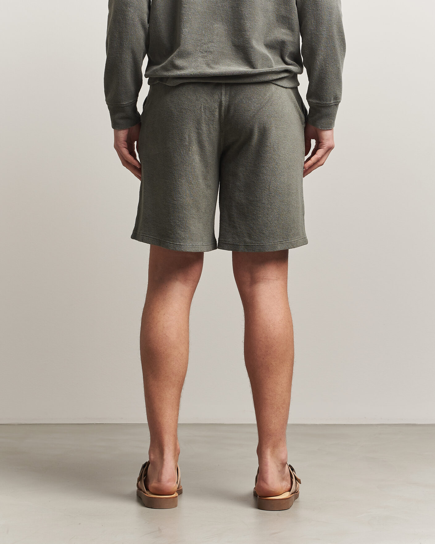 Hombres | Pantalones cortos | Altea | Terry Drawstring Shorts Olive