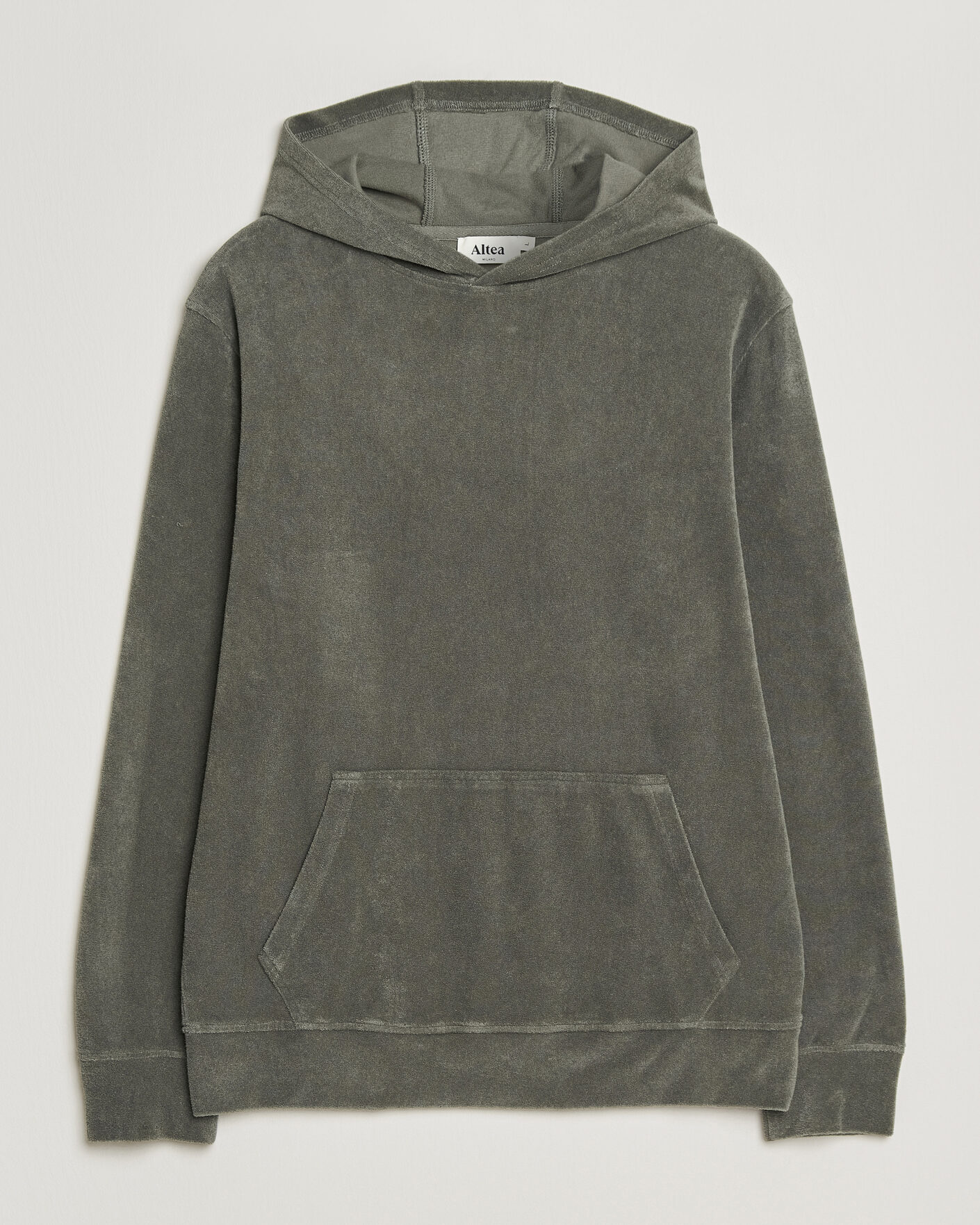 Hombres | Jerséis y prendas de punto | Altea | Terry Cotton Hoodie Olive