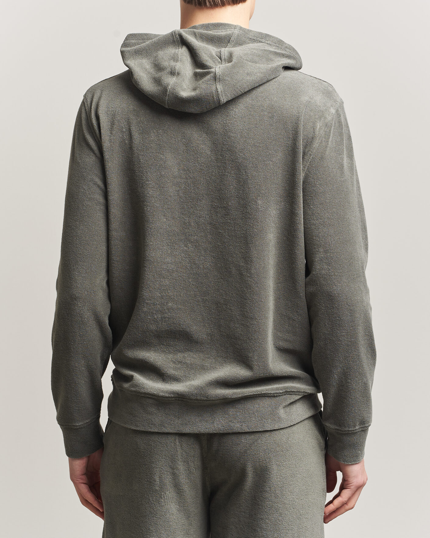 Hombres | Jerséis y prendas de punto | Altea | Terry Cotton Hoodie Olive